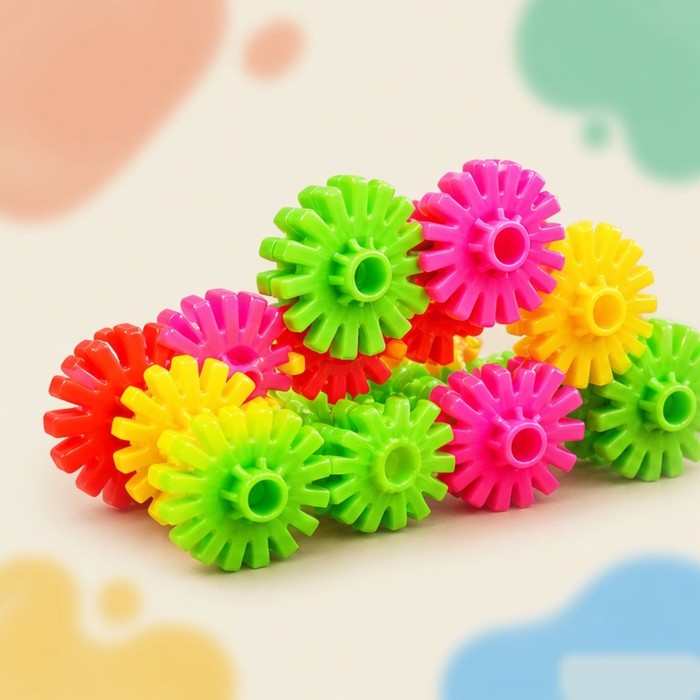Colourful gear building blocks